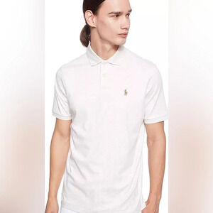 L Ralph Lauren Mens Polo Classic Fit Polo, American Heather size L